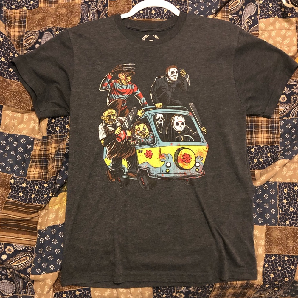 Small. Mystery Machine tee. Heathered Navy